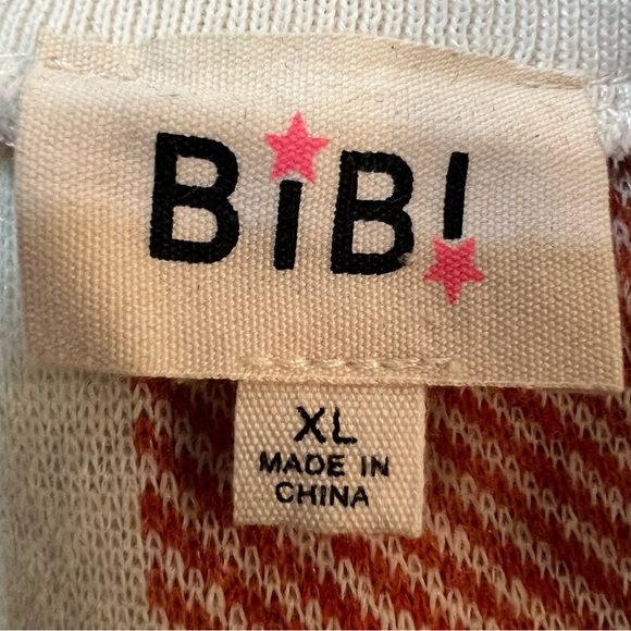 BiBi Plaid Teddy Bear Fleece Crewneck Sweatshirt. Size XL. - Picture 3 of 12